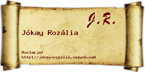 Jókay Rozália névjegykártya