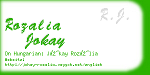 rozalia jokay business card